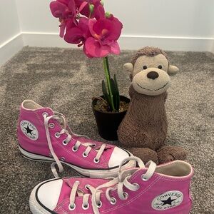 Converse Hot Pink High-Top Sneakers